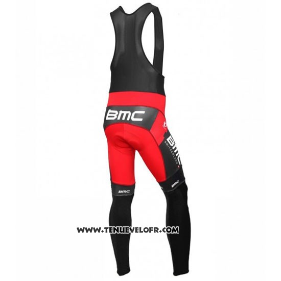 2016 Maillot Ciclismo BMC Noir et Rouge Manches Longues et Cuissard